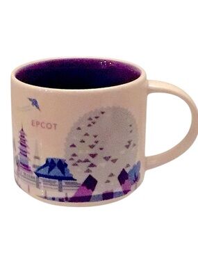 Starbucks Epcot Discontinued’You Are Here’ Purple Monorail Mug 14oz. Rare